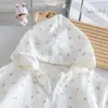 Roupa de Proteção Solar Cartoon Infantil, Verão Fina e Respirável, Roupa de Proteção Solar com Capuz Estampada para Bebês Meninas, Jaqueta Leve com Ar Condicionado