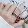 Anel de Dedo Indicador Original Design Retro Velho Banhado a Prata Cobre Moeda Prata Tailandesa Cobre Sorte Anel de Abertura para Homens e Mulheres