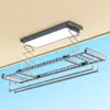 Secador de ropa eléctrico para uso doméstico, interior, ultradelgado, invisible, montado en la pared lateral, retráctil, secador de ropa multifuncional para balcón