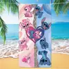 Toalla de Playa con Estampado de Stitch Lindo de Dibujos Animados y Anime, Toalla de Baño de Microfibra Secado Rápido Transfronteriza, Toalla de Playa Espesa