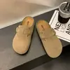 Zapatos Birkenstock de Mocasín Suave y Cómodo para Mujer, Nuevos Mocasines Retro de Suela Gruesa y Punta Cerrada para Mujer, Primavera/Verano 2025