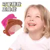Peine de conejo de jade de plástico lindo de dibujos animados, peine portátil de masaje de meridianos, tamaño pequeño mini, peine para el cabello para niños, peine de conejo
