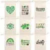 Calle. Bolsa Sorpresa del Día de San Patricio Bolsa de la Suerte Bolsa con Cordón de Algodón Trébol Bolsa de Regalo para Fiesta Festiva