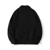 Brushka Simple Estilo Hong Kong Literario Retro Prendas de Punto Cárdigan con Solapa Otoño e Invierno Prendas de Punto Chaqueta para Hombre y Mujer 1004
