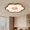 Lámpara de techo estética estilo canción para dormitorio principal, comedor, sala de té, estudio estilo chino de madera de nogal y seda artificial, pasillo y balcón
