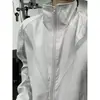 Chaqueta bomber morada de retazos deconstruida con cuello alto para hombre otoño boxy corta ancha hombro normal chaqueta de béisbol chaqueta corta americana
