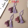 Yiming Xianyuan Madeira de Cipreste Vermelho Escultura Cavalo Tang Borla Anel de Celular Pingente Acessórios Criativos Pingente de Madeira