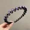 Diadema de lujo ligero sintiendo presión ambiente para el cabello diadema cara femenina accesorio para el cabello de lazo estilo retro Hong Kong pinza para el cabello tocado de alta gama