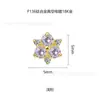 Joyería para Piercing de Guangdong F136 Aleación de Titanio Chapado en Platino Flor de Seis Pétalos Zirconia Clavo para Hélice de Oreja Joyería para Piercing de Grado de Implante
