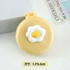 Pente dobrável estilo creme com almofada de ar e espelho para festa estudantil, pente fofo e portátil com bolsa de ar para viagens, pequeno pente doméstico