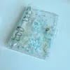 Transfronterizo en stock transparente PVC removible diario fantasía arena movediza A6 libro de mano lentejuelas hojas sueltas