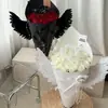 Shangjin Producto Nuevo Decoraciones de Ramo de Flores con Alas de Ángel Atmósfera Romántica Accesorios Creativos de Alas Materiales al por Mayor