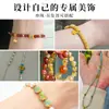 Contas Espaçadoras Vazadas de Latão Tradicionais de Ano Novo Acessórios para Pulseira DIY Feitos à Mão Anéis Espaçadores para Pulseira com Furo Passante Acessórios de Liga