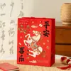 Bolsa Meow 2026 Ano Novo Ano do Cavalo Saco de Presente Vermelho Embalagem de Presente de Feriado Ano Novo Aniversário Sacola de Papel para Lembrança