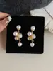 Deixe-me Brilhar: Brincos de Pérola Estilo Xu Yan e Zhao Lusi para Mulheres, Brincos Longos Elegantes e Requintados Franceses, Brincos de Tarraxa Versáteis