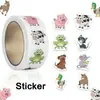 Calcomanías de Animales para Niños, Etiquetas Autoadhesivas, Calcomanías de Sellado, Suministros de Estímulo para Maestros de Jardín de Niños