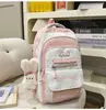 Mochilas Escolares de Aspecto Elegante en Colores Contrastantes para Mujeres, Mochilas de Viaje de Gran Capacidad para Secundaria y Preparatoria, Almacenamiento Multicapa, Mochilas Ligeras para Estudiantes