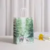 Saco de presente de Natal em papel kraft saco de embalagem para presente de festa saco de presente Mori atacado impressão embalagem para viagem