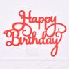 Criativo feliz aniversário bolo plug-in glitter papel de cozimento decoração do bolo letras inglesas cartão de inserção cozimento decoração plug-in