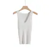 Chaleco de Punto Minimalista para Mujer, Nuevo Estilo Otoño 2026, Elegante Camisola Versátil con Cuello en V, Ajuste Delgado Elástico, Camiseta sin Mangas