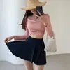 Bikini de falda larga de manga larga conservador estilo Ins Dongdaemun Corea del Sur 2024 de cintura alta para cubrir la figura para mujer