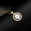 Fuentes transfronterizas australianas y antiguas de mercancías Europa y Estados Unidos comercio exterior Joyería Hot Copper con microincrustaciones de circonita personalidad gota de aceite Collar Ojo del Diablo