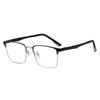 H17007 marco de cejas retro de medio aro gafas de lectura marco de gafas para cara grande gafas planas marco de gafas de metal estilo mismo que el Libro Rojo