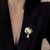 Broche Camélia Design Nicho Terno Feminino Outono Alfinete Grande para Fixar Roupas Artefato Acessórios Corsage High-End