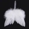 Fornecimento Direto da Fábrica Asas de Pena para Pendurar na Árvore de Natal Decorações de Natal Asas de Anjo para Pendurar na Árvore de Natal