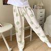 Comercio Exterior Corea del Sur Pantalones de Pijama Estampados de Mapache Lindo para Mujer Verano Nuevos Shorts Pantalones Casuales de Pierna Ancha Pantalones para Caminar en Casa