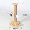 Juguete para gatos con plato giratorio de madera maciza, estructura para trepar gatos, resistente al desgaste y que no suelta pelo, poste rascador para gatos de autoentretenimiento, poste rascador de juguete para gatos gordos, resistente al desgaste, al por mayor
