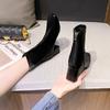 Botas de Mujer Estilo Británico 2025 Otoño e Invierno Nuevas Casual Tacón Grueso Botas de Motociclista Cierre Trasero Botines de Mujer Dropshipping