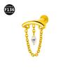 Pingente de Corrente de Liga de Titânio F136 0.9 Perfuração de Dentes Joias Brincos de Dentes Internos Lábio Unhas Comércio Exterior Venda Quente Fábrica em estoque