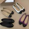 Sapatilhas macias estilo Chanel com laço para mulheres, novidade da primavera 2026, de corte baixo, para calçar sem cadarços, sapatilhas Wanwan