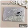 Abanico Grande con Pedrería Diamantes Sueltos Ss3 Ss4 Iridiscente Redondo Pequeño con Base Plana Accesorios de Pedrería para Abanicos DIY Uñas con Diamantes