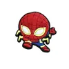 Zapatos de agujero de pegamento suave de PVC de Spiderman de dibujos animados flor de zapato hebilla de zapato accesorios para zapatos hebilla decorativa accesorios para zapatos diy venta al por mayor transfronteriza