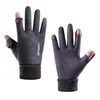 Luvas de inverno para homens, forradas com fleece, antiderrapantes, à prova de vento, adequadas para esportes ao ar livre e ciclismo, compatíveis com touchscreen, camurça, quentes, para mulheres, atacado, adulto