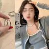 Brincos de Liga de Cobre, Dança do Ouvido! Brincos Metálicos Minimalistas Inspirados em Celebridades para Mulheres, Targus de Moda de Nicho