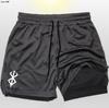 Shorts Deportivos Musculares de Moda de Verano Europeos y Americanos para Correr al Aire Libre, Sentadillas, Transpirables, Doble Capa, de Secado Rápido para Hombre, Transfronterizos