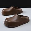 Pantuflas Baotou de Suela Gruesa para Mujer Verano para Exterior 2025 Nuevo Impermeable Antideslizante Sin Cordones Aumentadas Boken Zapatillas Zapatos de Playa