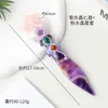 Ornamentos de adaga de esfera de cristal natural transfronteiriços, esculturas de faca de pedra bruta de cristal, decorações para casa e escritório, atacado de fábrica