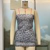 Traje de Vestido de Verano y Primavera de Comercio Exterior Espalda Descubierta Falda Corta Top Envolvente al Pecho con Aberturas Laterales Falda Sexy Envolvente en el Brazo Su3164