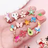Venta Caliente Transfronteriza Mezcla de 100 Piezas de Aleación de Esmalte Colorido Corona, Estrella de Cinco Puntas, Accesorios de Flor para Pulseras y Collares DIY