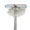 Fio de algodão haste de aço inoxidável esfregão cabeça quadrada pano de limpeza esfregão plano esfregão de absorção de água esfregão de torção manual pano de chão largo esfregão de cera