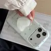 Funda para Teléfono Móvil Apple 18Promax Estilo Coreano Estrella Piedra Preciosa Corazón Soporte Adecuada para 16Pro Doble Capa 17Pro