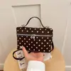 Bolso pequeño cuadrado tipo caja INS estilo coreano para mujer, bandolera individual, bolso de mano de lunares elegante popular este año, bolso tote pequeño, transfronterizo