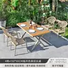 Mesas y Sillas para Patio Exteriores, Juego de Mesa y Sillas de Mimbre para Ocio al Aire Libre, Muebles de Exterior para Jardín, Balcón o Terraza de Villa
