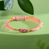 Pulseira de Nó Dimple Produto Acabado, Corda Colorida de Cinco Cores de Alta Qualidade para Crianças, Corda Colorida de Cinco Cores Ajustável para o Festival do Barco-Dragão, Corda Vermelha para Adultos