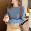 Nuevo Estilo Suéter de Punto para Mujer de Principios de Otoño, Tejido Fino de Otoño e Invierno, Top de Otoño de Alta Gama y Elegante, Negro