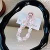 Chaveiro Pingente Menina Orelha de Coelho Corrente para Celular Acessórios Corrente Pendurável Coelho Pequeno Bolsa de Casal Chaveiro de Carro Presente